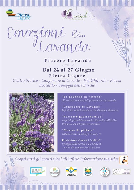 Pietra Ligure inaugura le iniziative di Piacere Lavanda:  dal 24 al 27 giugno 