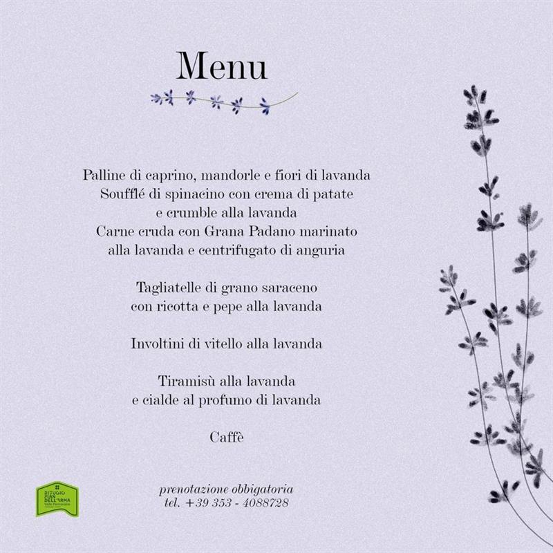 Pranzo alla Lavanda al Rifugio di Caprauna